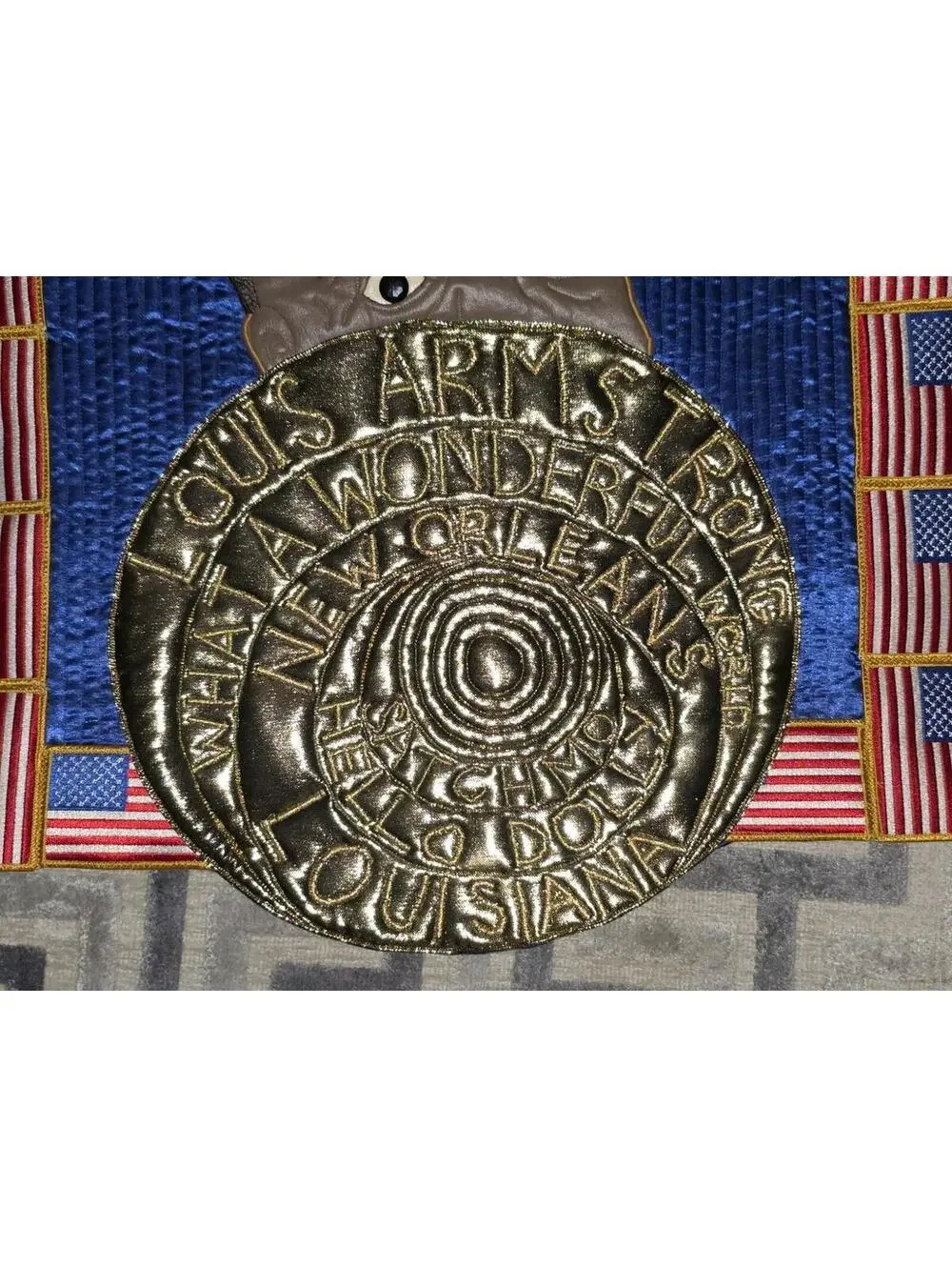 Annie Odell Louis Armstrong What a Wonderful World Quilted Wall Hanging